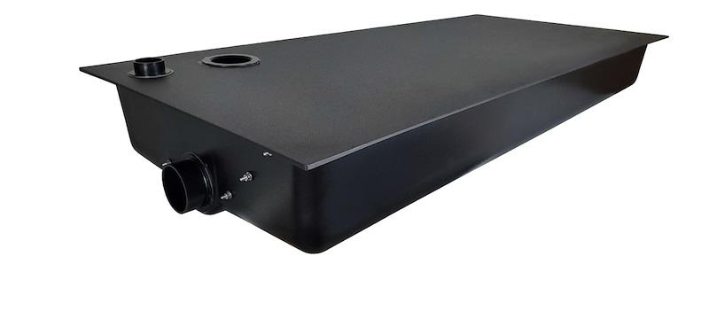 ICON 14694 Fresh Water Tank; HT176BED; 41 To 45 Gallon Capacity; Center End Drain; 58 Inch Width x 28 Inch Length x 8-1/2 Inch Height; Black; ABS Plastic; With 1-1/4 Inch Mounting Flange - High quality product image showing ICON 14694 Fresh Water Tank; HT176BED; 41 To 45 Gallon Capacity; Center End Drain; 58 Inch Width x 28 Inch Length x 8-1/2 Inch Height; Black; ABS Plastic; With 1-1/4 Inch Mounting Flange details and features