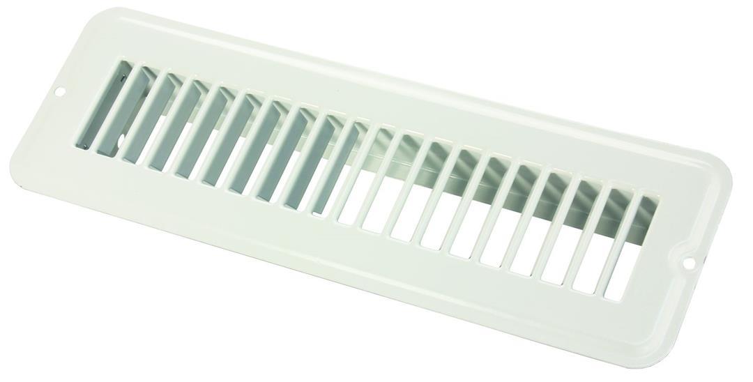 JR PRODUCTS 0228925 02-28925 Undampered Floor Register - 2 INCH x 10 INCH, White - The Twister Group Tools product