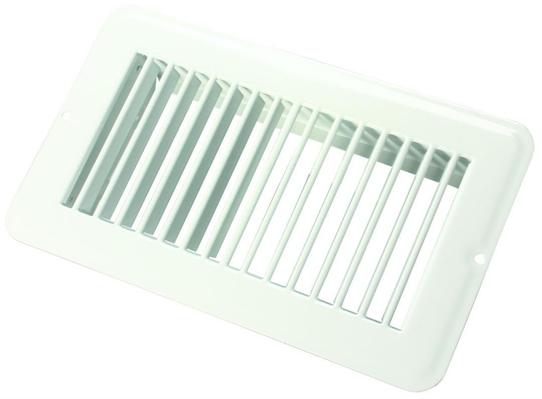 JR PRODUCTS 0228945 02-28945 Undampered Floor Register - 4 INCH x 8 INCH, White - The Twister Group Tools product