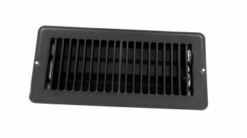 JR PRODUCTS 0229175 02-29175 Dampered Floor Register - Black, 4 INCH x 10 INCH (5) - The Twister Group Tools product