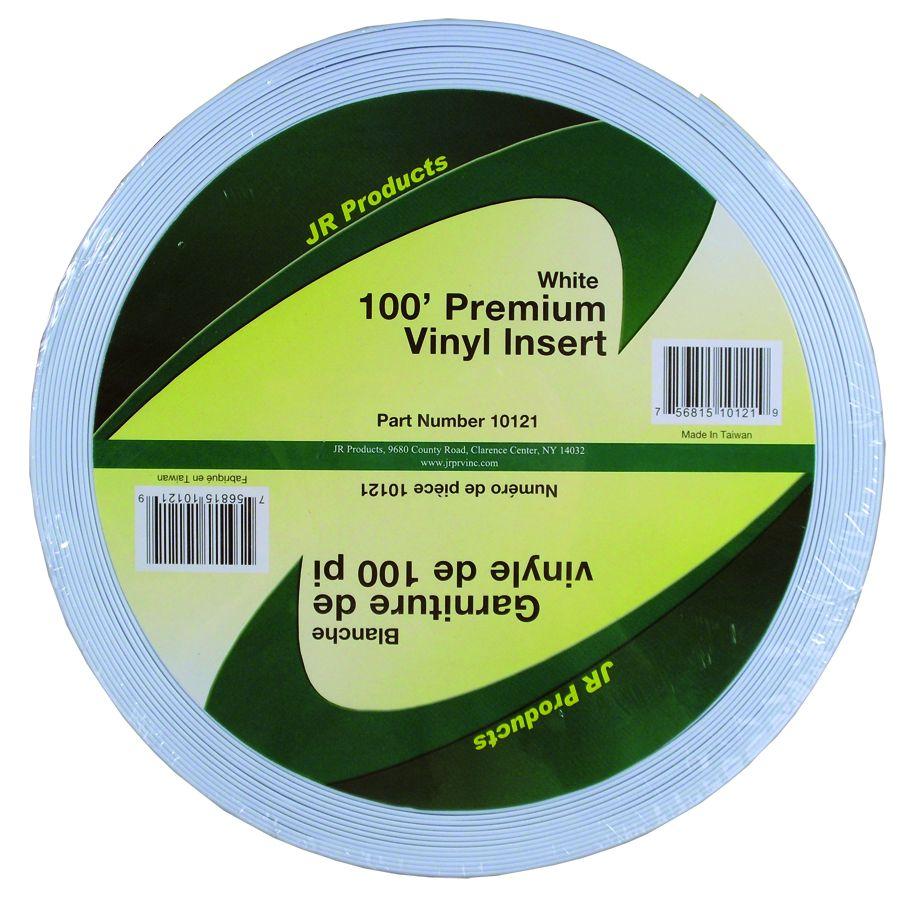 JR PRODUCTS 10121 Premium Vinyl Insert - White, 1 INCH x 100 - High quality product image showing JR PRODUCTS 10121 Premium Vinyl Insert - White, 1 INCH x 100 details and features