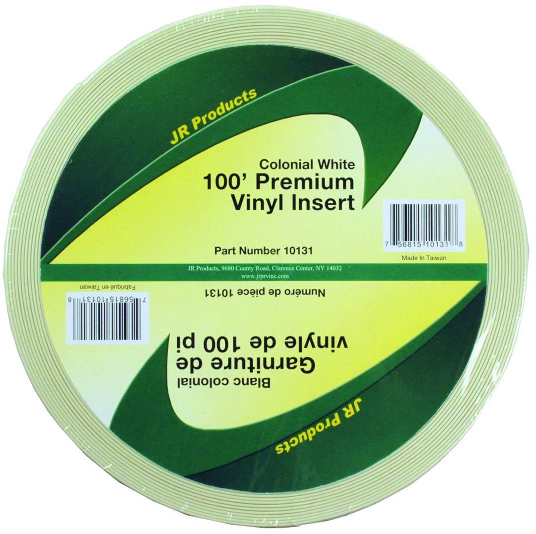 JR PRODUCTS 10131 Premium Vinyl Insert - Colonial White, 1 INCH x 100 - The Twister Group Tools product