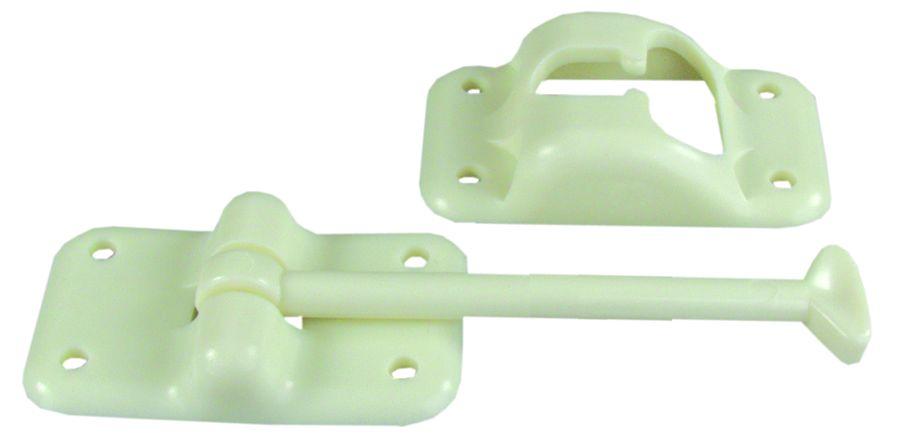 JR PRODUCTS 10424 Plastic T-Style Door Holder - Colonial White, 3-1/2 INCH - High quality product image showing JR PRODUCTS 10424 Plastic T-Style Door Holder - Colonial White, 3-1/2 INCH details and features