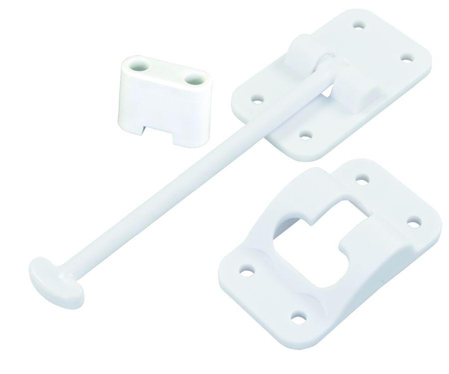 JR PRODUCTS 10444B Polar White 6 INCH T-Style Door Holder with Bumper - High quality product image showing JR PRODUCTS 10444B Polar White 6 INCH T-Style Door Holder with Bumper details and features