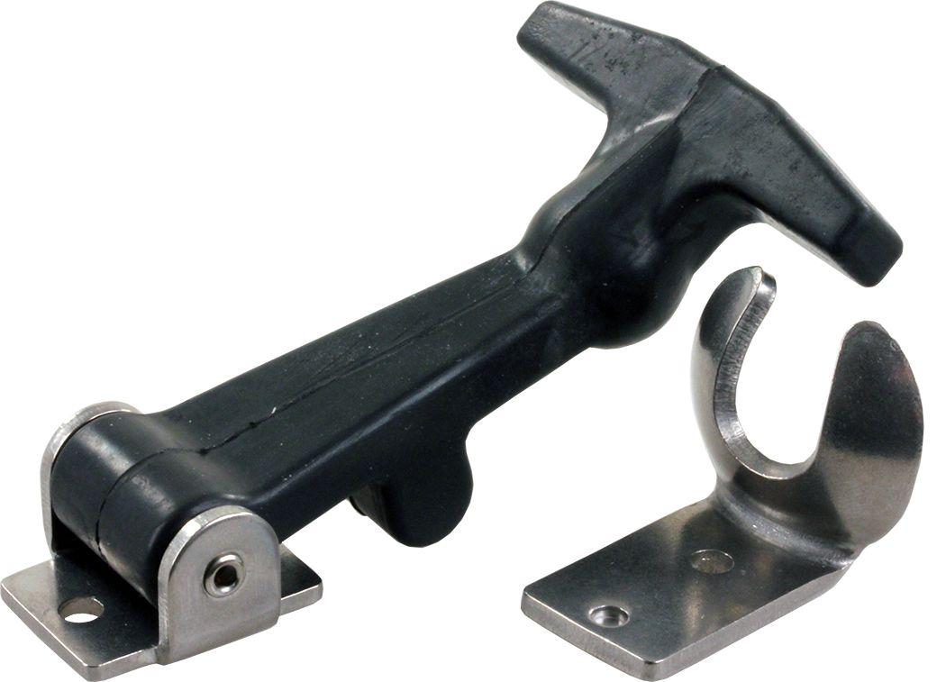 JR PRODUCTS 10875 Rubber Hood Latch, Black - High quality product image showing JR PRODUCTS 10875 Rubber Hood Latch, Black details and features