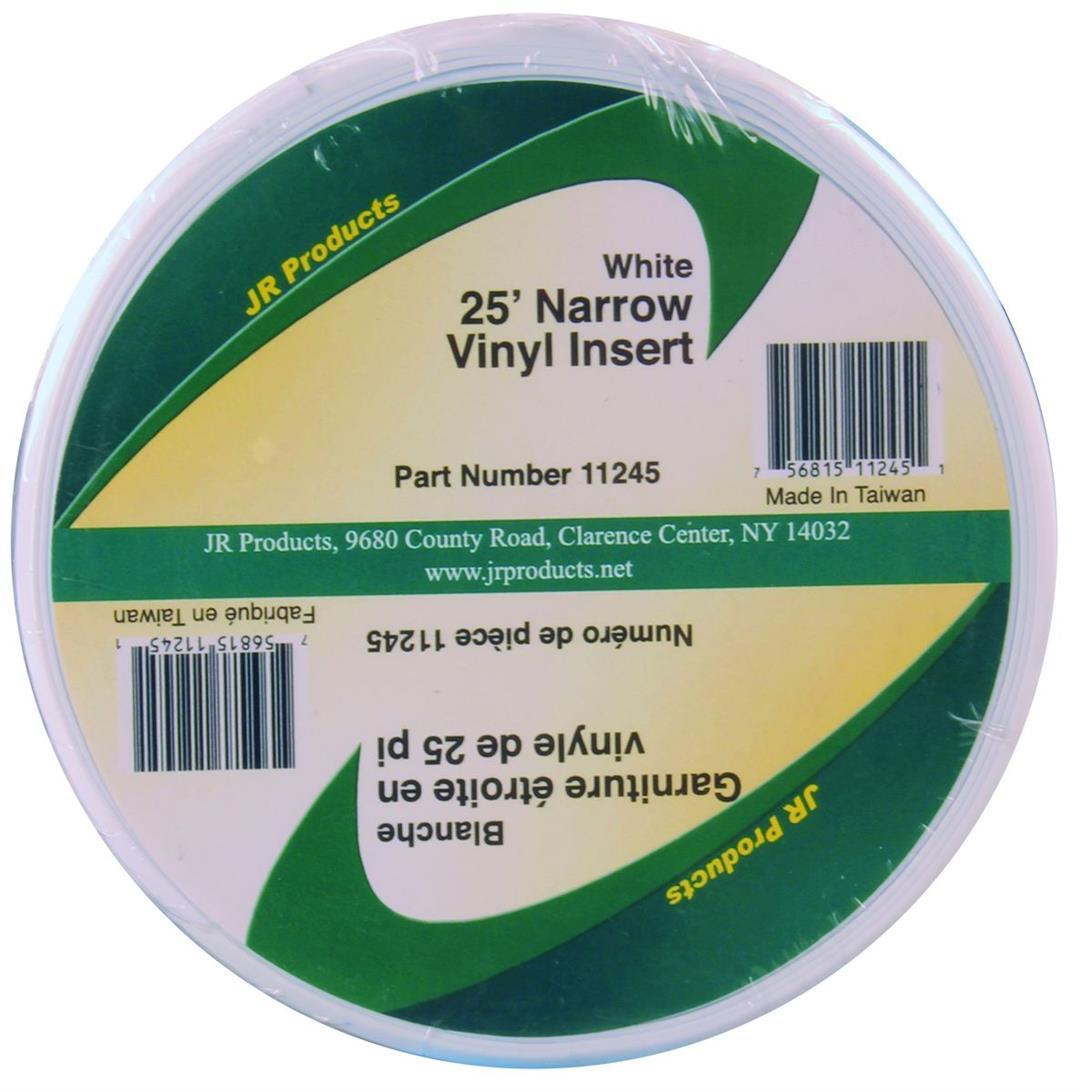JR PRODUCTS 11245 White 25 foot Narrow Vinyl Insert - The Twister Group Tools product