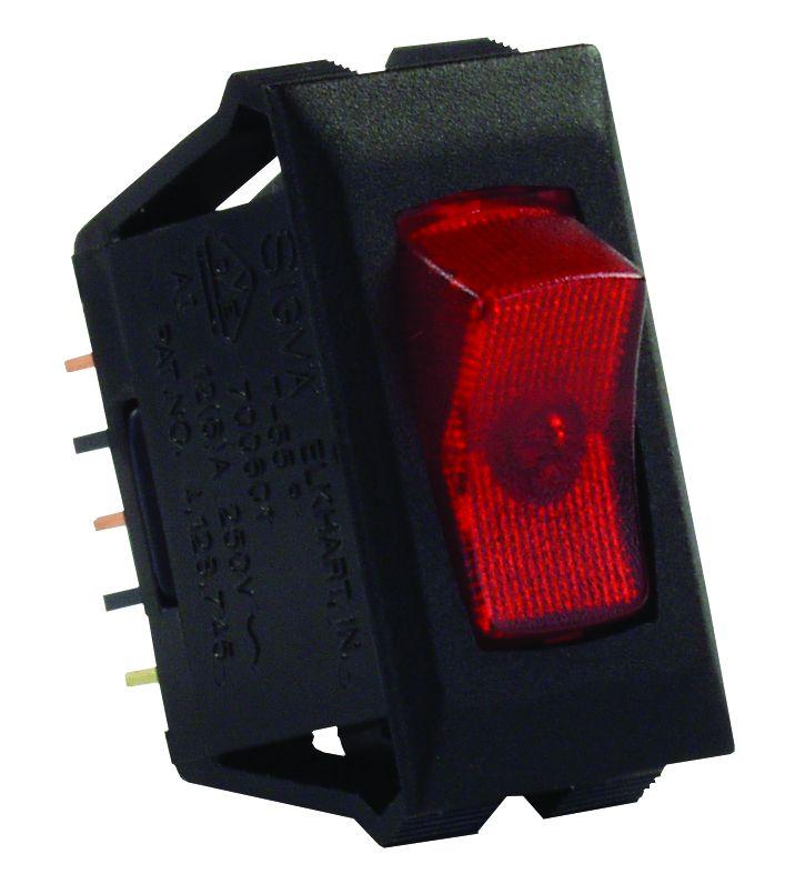 JR PRODUCTS 12525 Red/Black SPST Illuminated On/Off Switch - The Twister Group Tools product