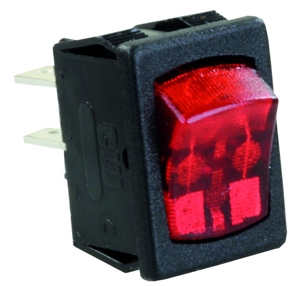 JR PRODUCTS 12765 Red/Black SPST Mini-Illuminated On/Off Switch - The Twister Group Tools product