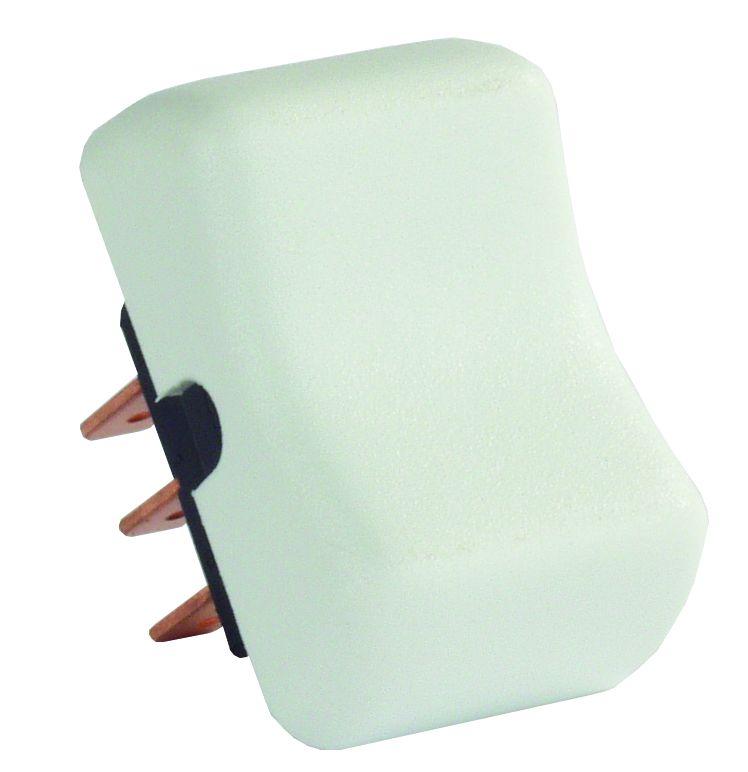 JR PRODUCTS 13005 White DPDT On/Off/On Momentary Switch - High quality product image showing JR PRODUCTS 13005 White DPDT On/Off/On Momentary Switch details and features