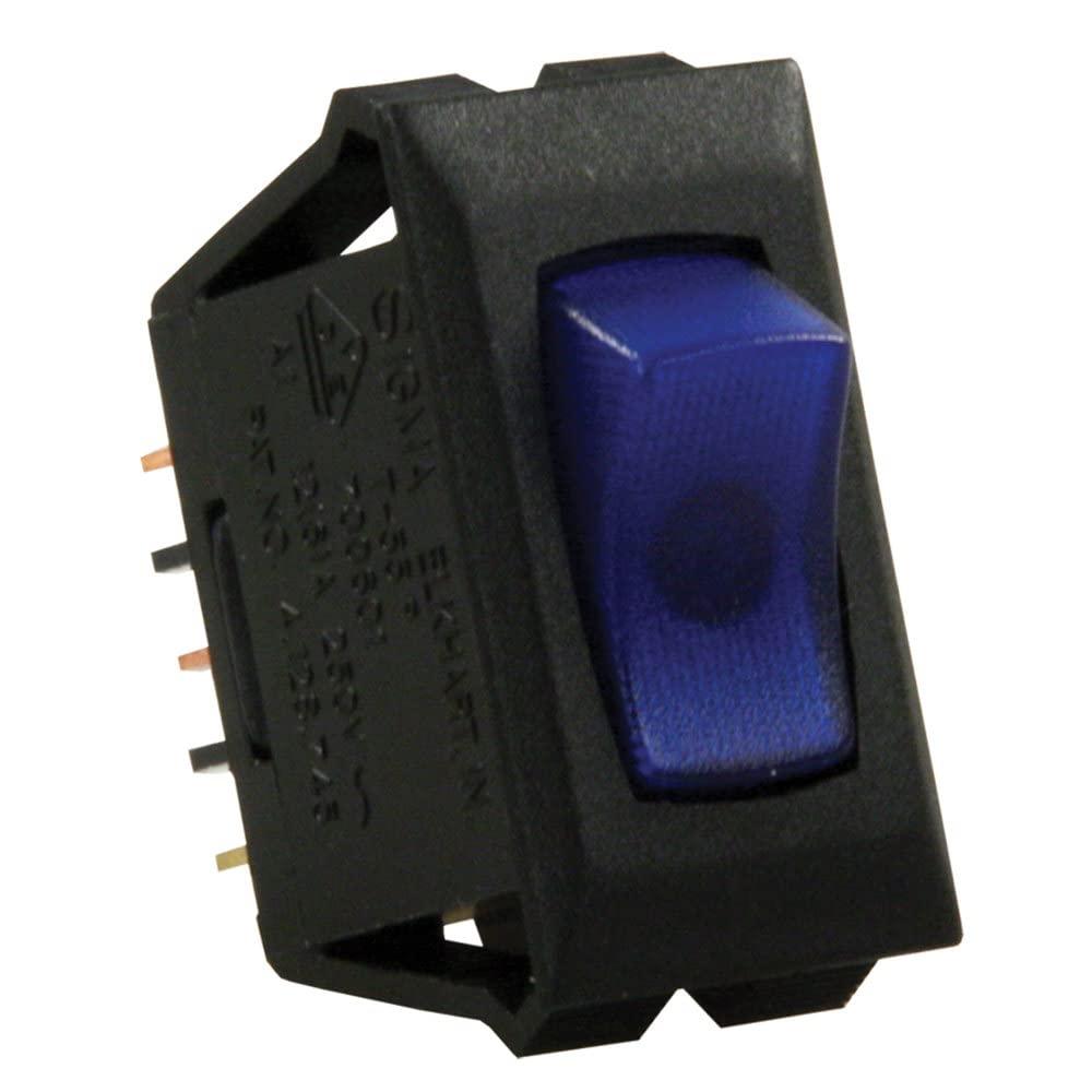 JR PRODUCTS 13685 Blue/Black SPST Illuminated On/Off Switch - The Twister Group product