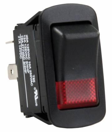 JR PRODUCTS 13815 Lens 12V Lamp Water Resistant SPST On/Off Switch, Black/Red - High quality product image showing JR PRODUCTS 13815 Lens 12V Lamp Water Resistant SPST On/Off Switch, Black/Red details and features
