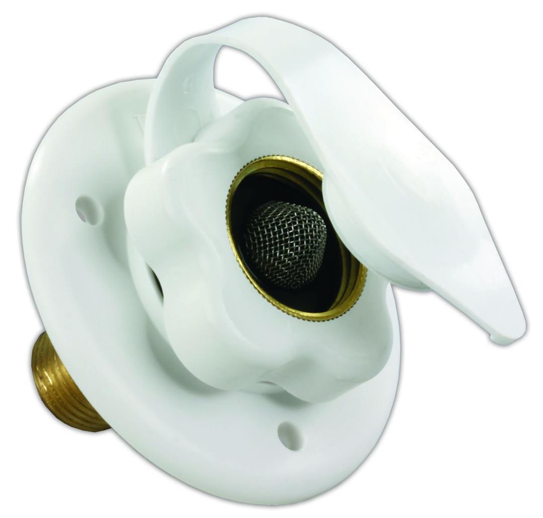 JR PRODUCTS 16085A26A 160-85-A-26-A Polar White City Water Flange with 1/2 INCH MPT - The Twister Group Tools product