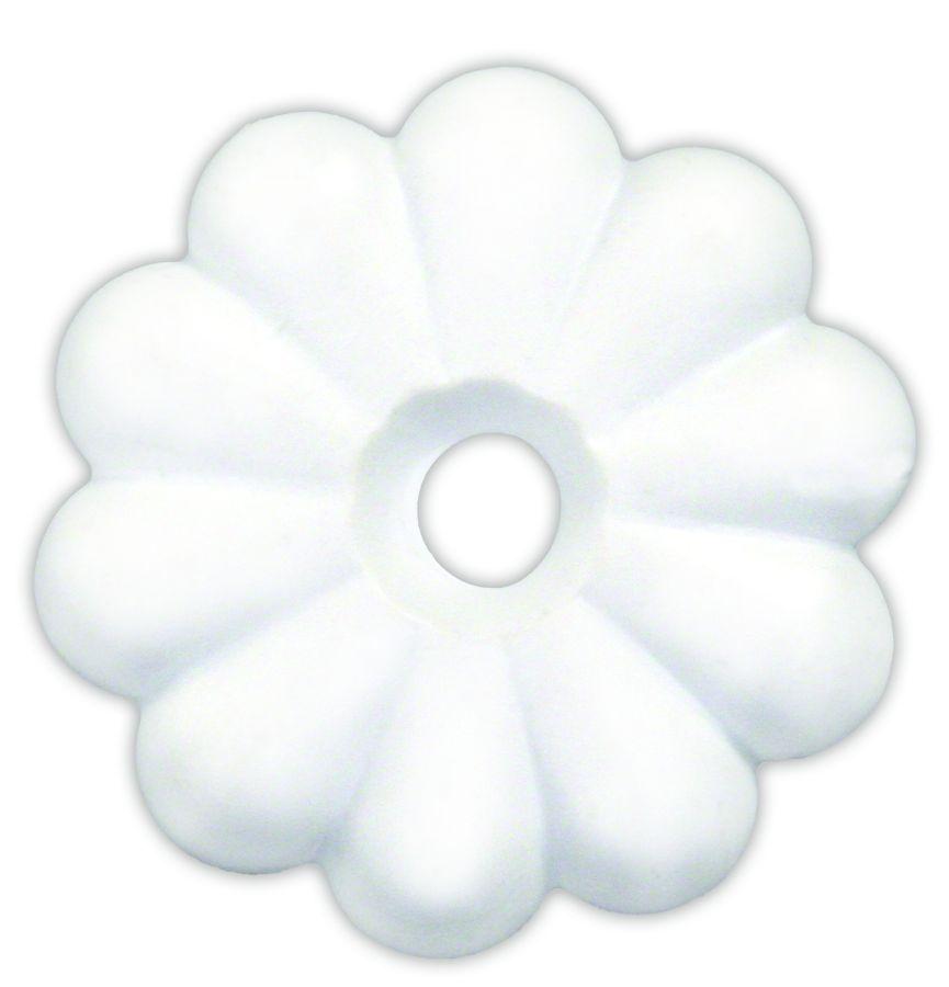 JR PRODUCTS 20455 Plastic Rosette, 4 - White - High quality product image showing JR PRODUCTS 20455 Plastic Rosette, 4 - White details and features