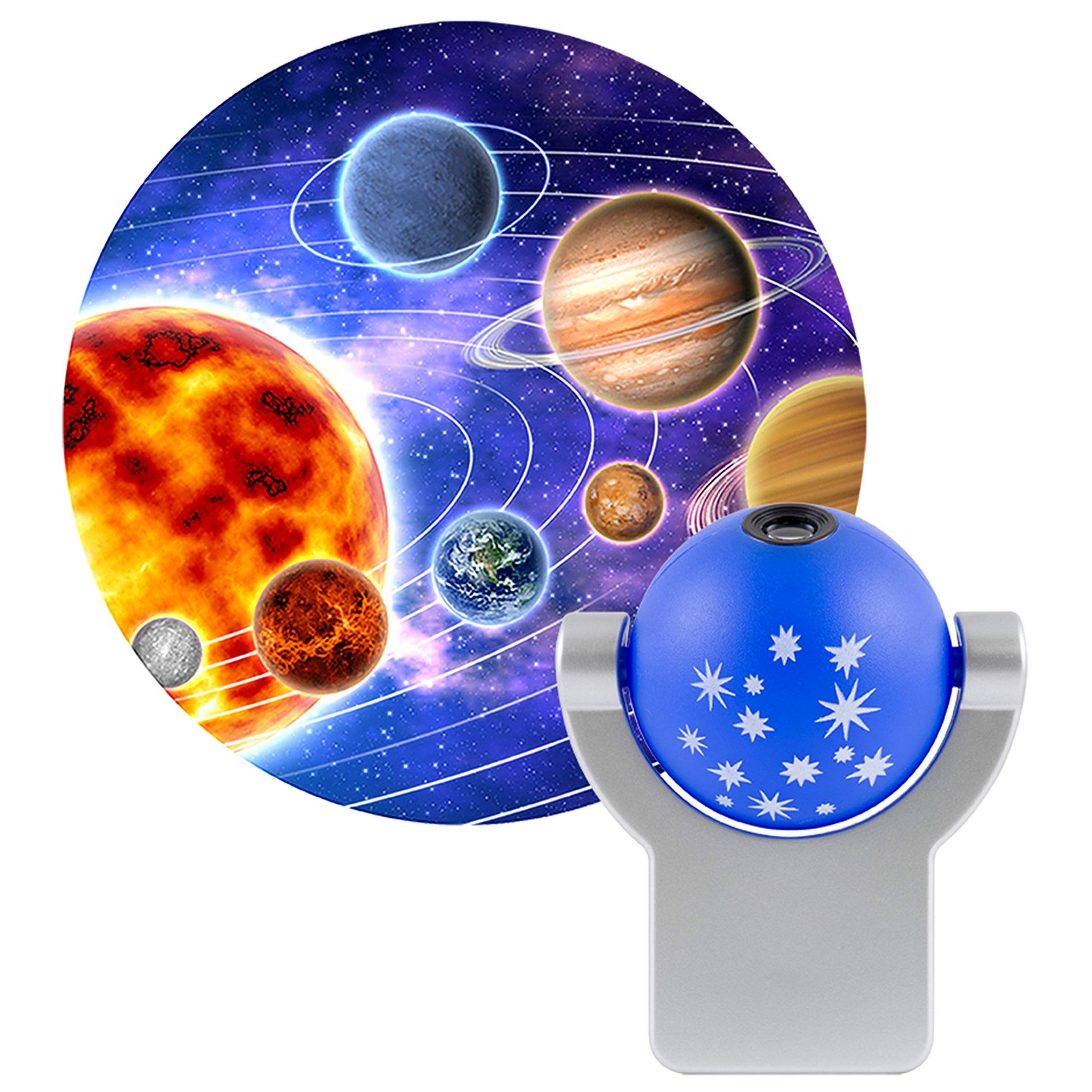 JASCO 11798 Solar System LED Night Light, Plug-In, Dusk-to-Dawn Sensor, Auto On/Off, Galaxy Projector, Planets, Ideal for Childrens Bedroom, Bathroom, Playroom - High quality product image showing JASCO 11798 Solar System LED Night Light, Plug-In, Dusk-to-Dawn Sensor, Auto On/Off, Galaxy Projector, Planets, Ideal for Childrens Bedroom, Bathroom, Playroom details and features