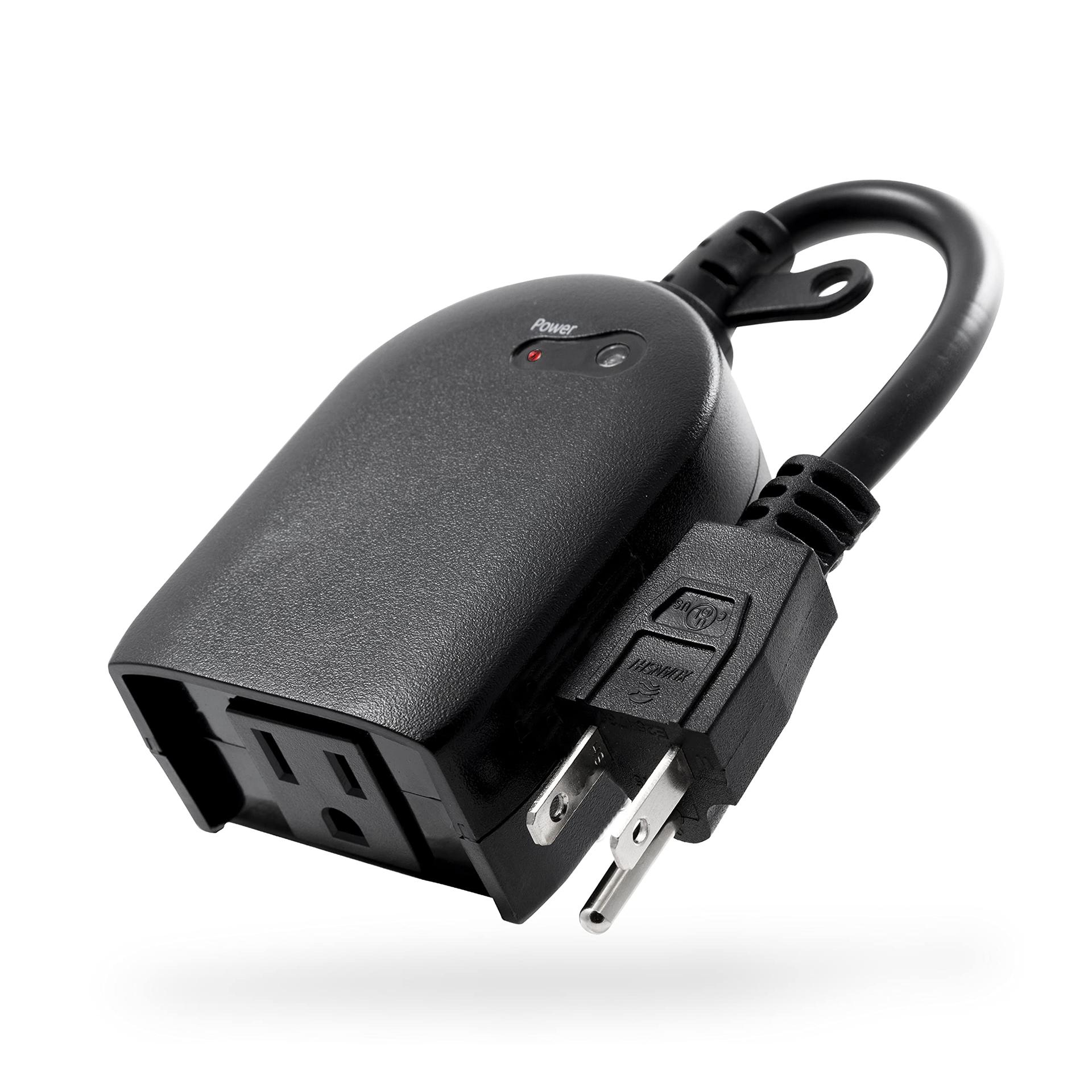 JASCO 36170 Outlet Timer, Single Plug-in Light Timer, Light Sensor for Outdoor Lighting, 6hr Outdoor Countdown Timer, Weather Resistant, Seasonal Lights Outdoor Timer, Landscape, Black - High quality product image showing JASCO 36170 Outlet Timer, Single Plug-in Light Timer, Light Sensor for Outdoor Lighting, 6hr Outdoor Countdown Timer, Weather Resistant, Seasonal Lights Outdoor Timer, Landscape, Black details and features