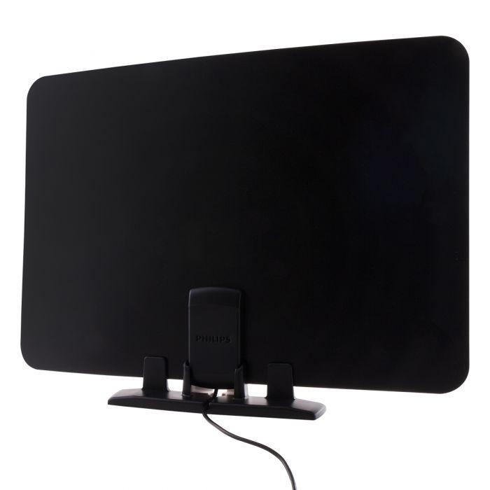 JASCO SDV2227N/27 Broadcast TV Antenna; Philips; HD Switch Antenna Optimizes Free Digital Channels To Full 1080P HD; Passive, Indoor Use; Black - High quality product image showing JASCO SDV2227N/27 Broadcast TV Antenna; Philips; HD Switch Antenna Optimizes Free Digital Channels To Full 1080P HD; Passive, Indoor Use; Black details and features