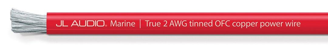 JL AUDIO 010-13462-00 XM-RPW2-50, Power Cable; 50 Foot Length Spool; 2 AWG; Red; Tinned Copper Conductor/ PVC Insulation; ABYC Compliant - The Twister Group Tools product