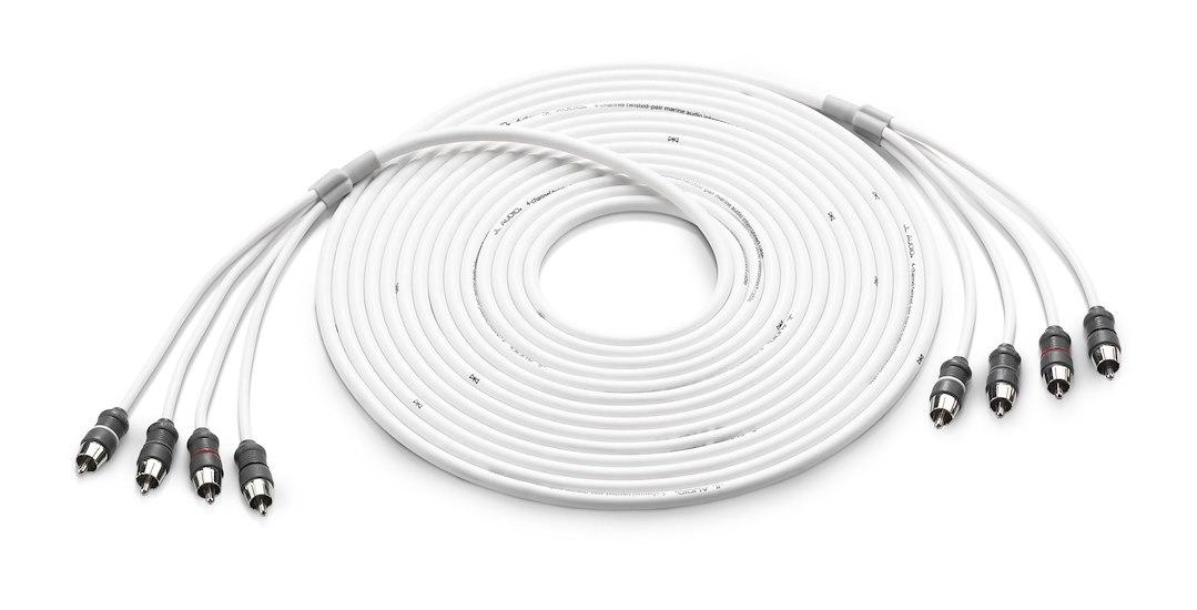 JL AUDIO 010-13475-00 XMD-WHTAIC4-25, 4-Channel; 25 Foot Length; White Cable With Black Connector - High quality product image showing JL AUDIO 010-13475-00 XMD-WHTAIC4-25, 4-Channel; 25 Foot Length; White Cable With Black Connector details and features