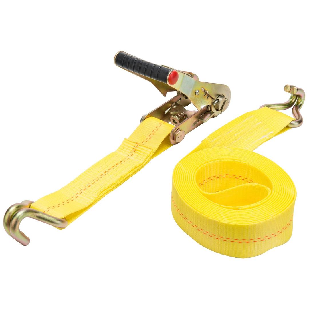 KEEPER 04616 2 INCH x 16FT Heavy Duty Ratchet Tie-Down with Double J-Hooks - 3,333 lbs. Working Load Limit and 10,000 lbs. Break Strength - The Twister Group Tools product