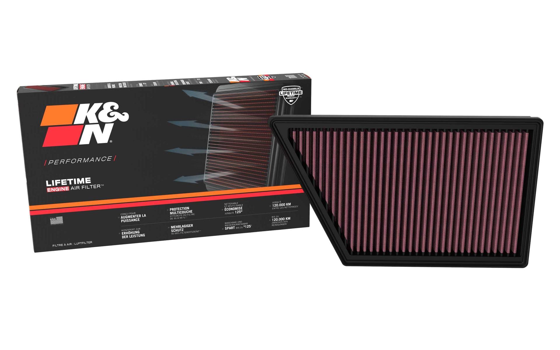 K&N FILTER 33-3185 Replacement Air Filter compatible with Ford Ranger & Volkswagen Amarok 2.0/3.0 Diesel 2022 - High quality product image showing K&N FILTER 33-3185 Replacement Air Filter compatible with Ford Ranger & Volkswagen Amarok 2.0/3.0 Diesel 2022 details and features