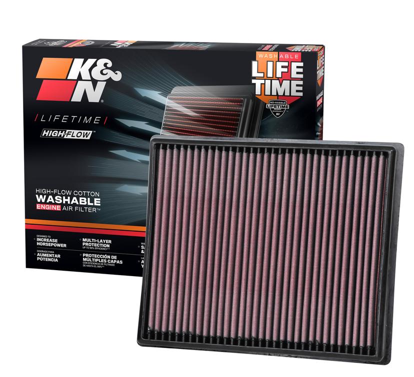 K&N FILTER 33-5116 Engine Air Filter: Increase Power & Acceleration, Washable, Premium, Replacement Car Air Filter: Compatible with 2020-2021 CADILLAC CT5