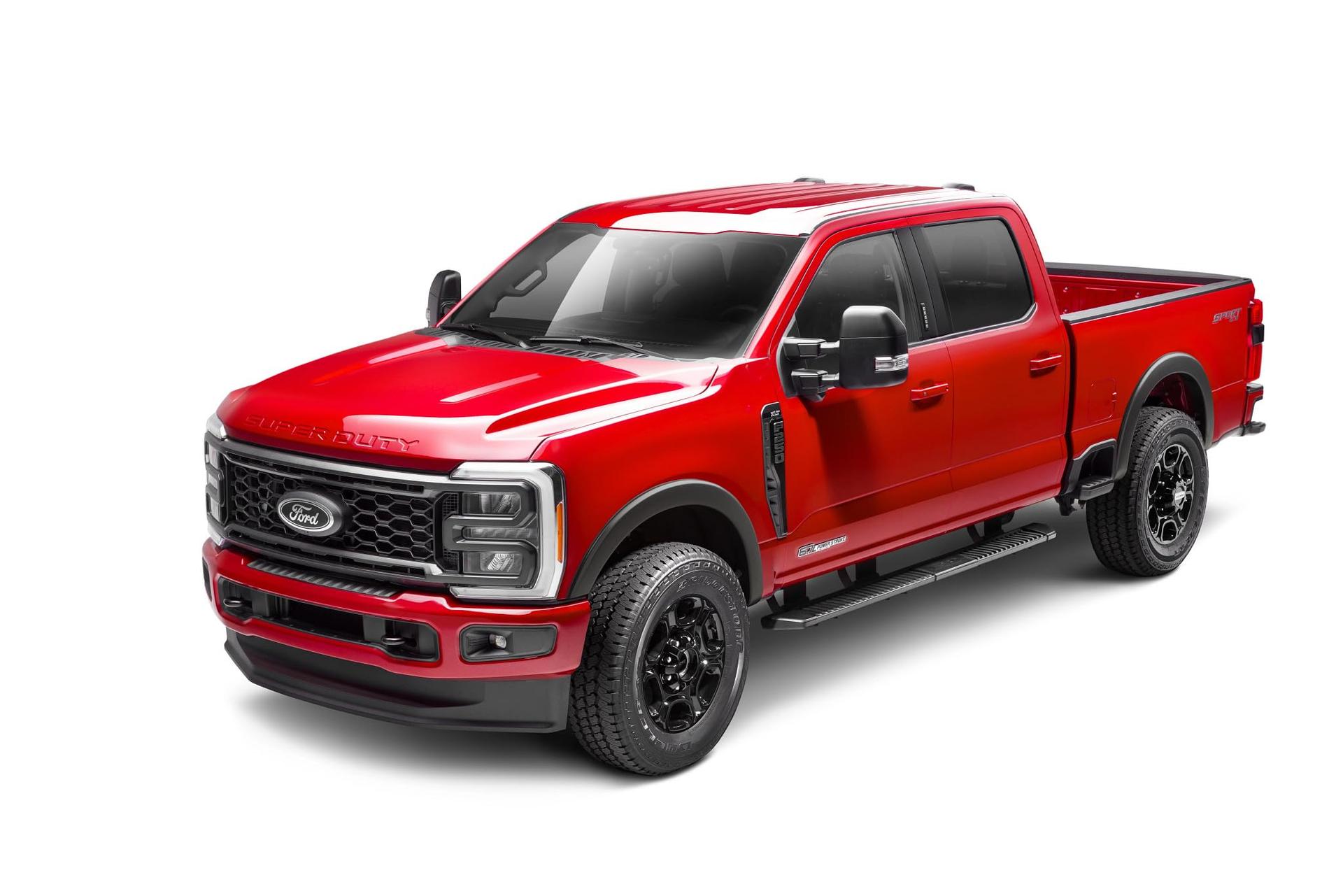 BUSHWACKER 20145-02 OE Style Front Fender Flares | 2-Piece Set, Black, Smooth Finish | Fits 2023-2024 Ford F-250 / F-350 - High quality product image showing BUSHWACKER 20145-02 OE Style Front Fender Flares | 2-Piece Set, Black, Smooth Finish | Fits 2023-2024 Ford F-250 / F-350 details and features