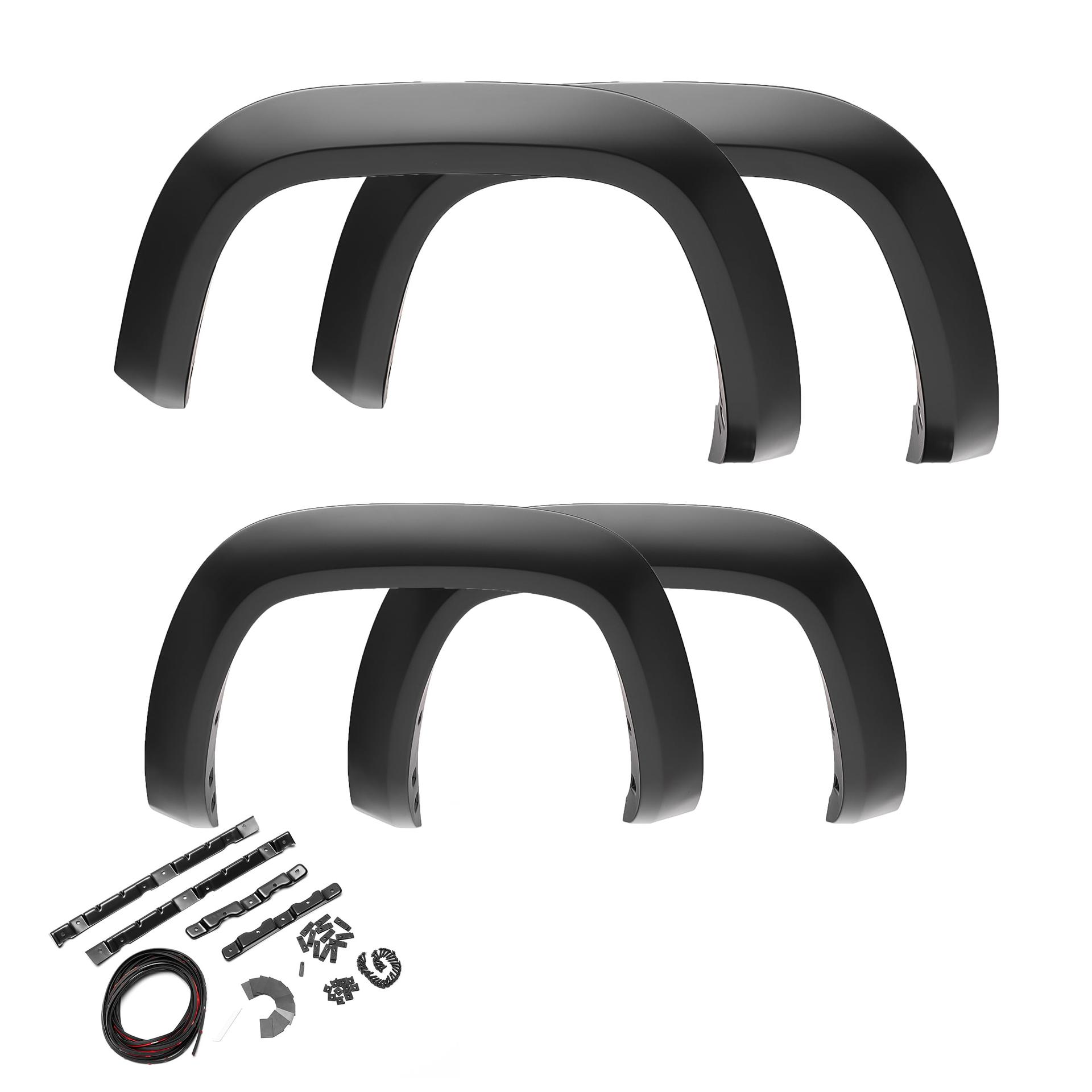 BUSHWACKER 20961-02 Extend-A-Fender Extended Front & Rear Fender Flares | 4-Piece Set, Black, Smooth Finish Fits 2021 - 2024 Ford Bronco 4-Door - High quality product image showing BUSHWACKER 20961-02 Extend-A-Fender Extended Front & Rear Fender Flares | 4-Piece Set, Black, Smooth Finish Fits 2021 - 2024 Ford Bronco 4-Door details and features