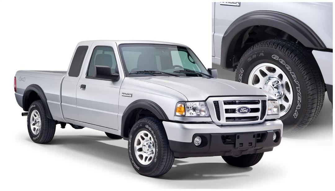 BUSHWACKER 21912-02 OE Style Factory Front & Rear Fender Flares | 4-Piece Set, Black, Smooth Finish Fits 1993-2011 Ford Ranger Styleside (Excludes FX4) - The Twister Group Tools product