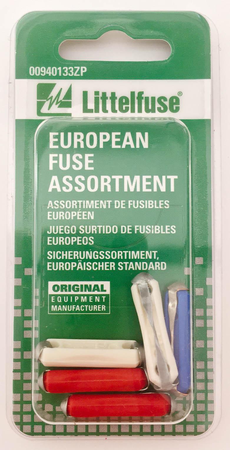 LITTELFUSE 094133 EUROPEAN CAR ASSORTMENT, GBC Glass Fuse; With Two 8 Amp/ Two 16 Amp/ One 25 Amp - The Twister Group Tools product