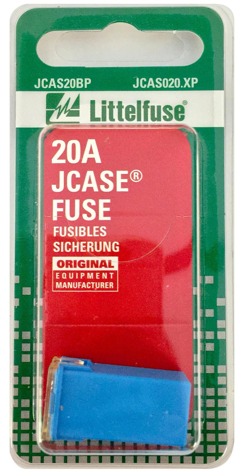 LITTELFUSE JCAS20BP Fuse; Cartridge Type; JCASE; 20 Amp; Slow Blow; Single