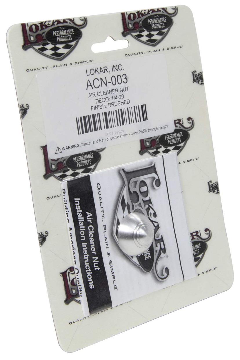 LOKAR ACN-003 Performance Products Air Cleaner Nut - Deco -1/4-20 -Brushed