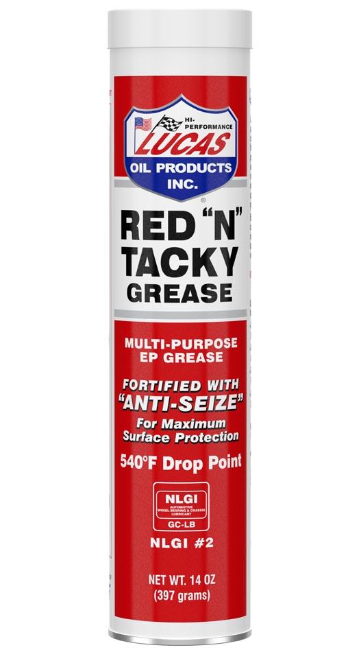 LUCAS OIL 10005-30 RED NFT TACKY GREASE/30X1, Lithium Complex Grease; Red; Single; 14 Ounce Cartridge - The Twister Group Tools product