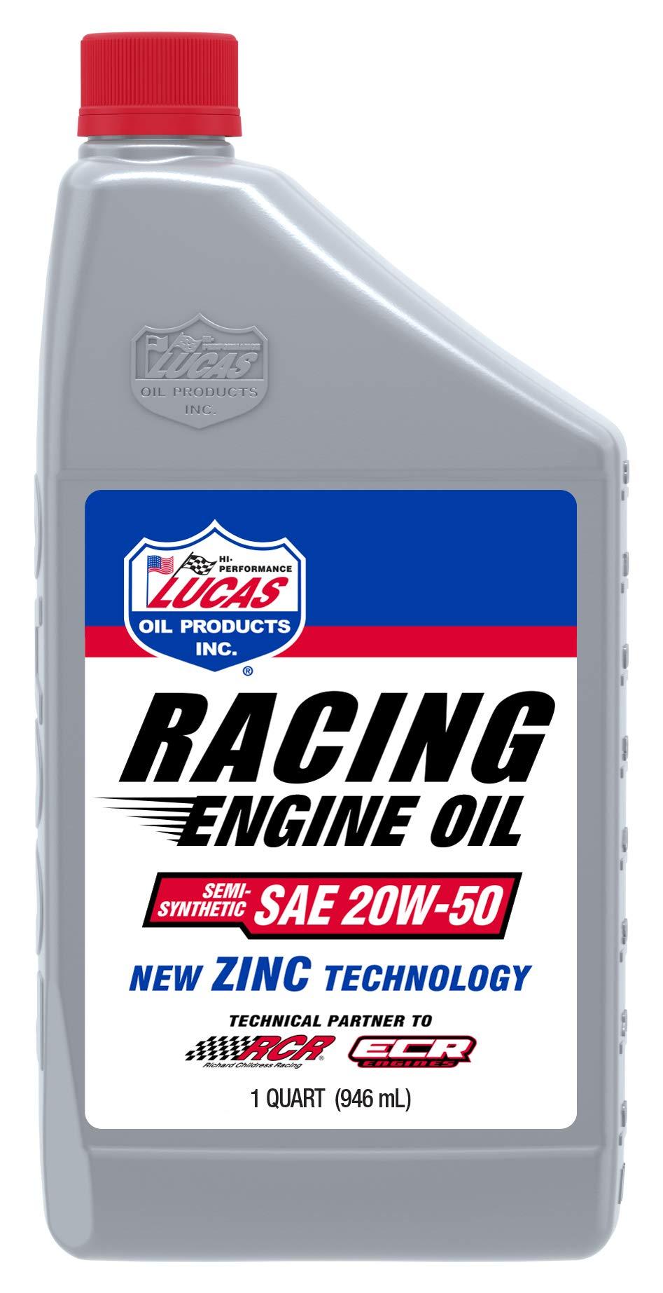 LUCAS OIL 10306 20W-50 Semi-Synthetic Race Oil - 1 Quart Bottle (Case of 6) - High quality product image showing LUCAS OIL 10306 20W-50 Semi-Synthetic Race Oil - 1 Quart Bottle (Case of 6) details and features