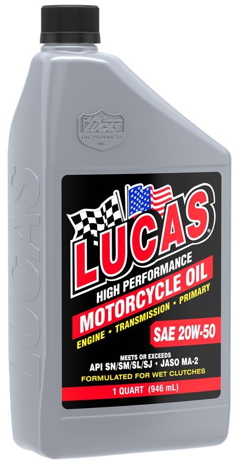 LUCAS OIL 10700 SAE 20W-50 Motorcycle Oil - Gray, 1 Quart (32 Ounces) - High quality product image showing LUCAS OIL 10700 SAE 20W-50 Motorcycle Oil - Gray, 1 Quart (32 Ounces) details and features