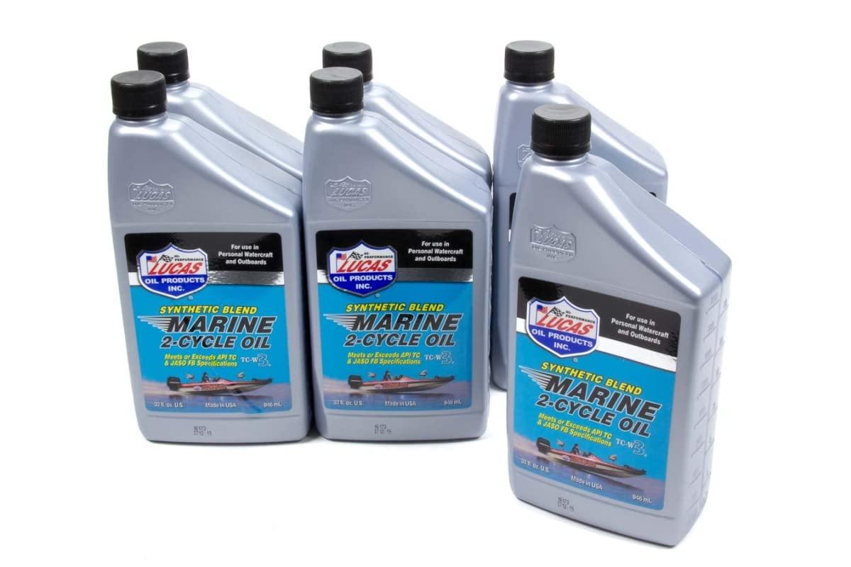 LUCAS OIL 10860 Synthetic Blend 2-Cycle Marine Oil - 1 Quart - High quality product image showing LUCAS OIL 10860 Synthetic Blend 2-Cycle Marine Oil - 1 Quart details and features