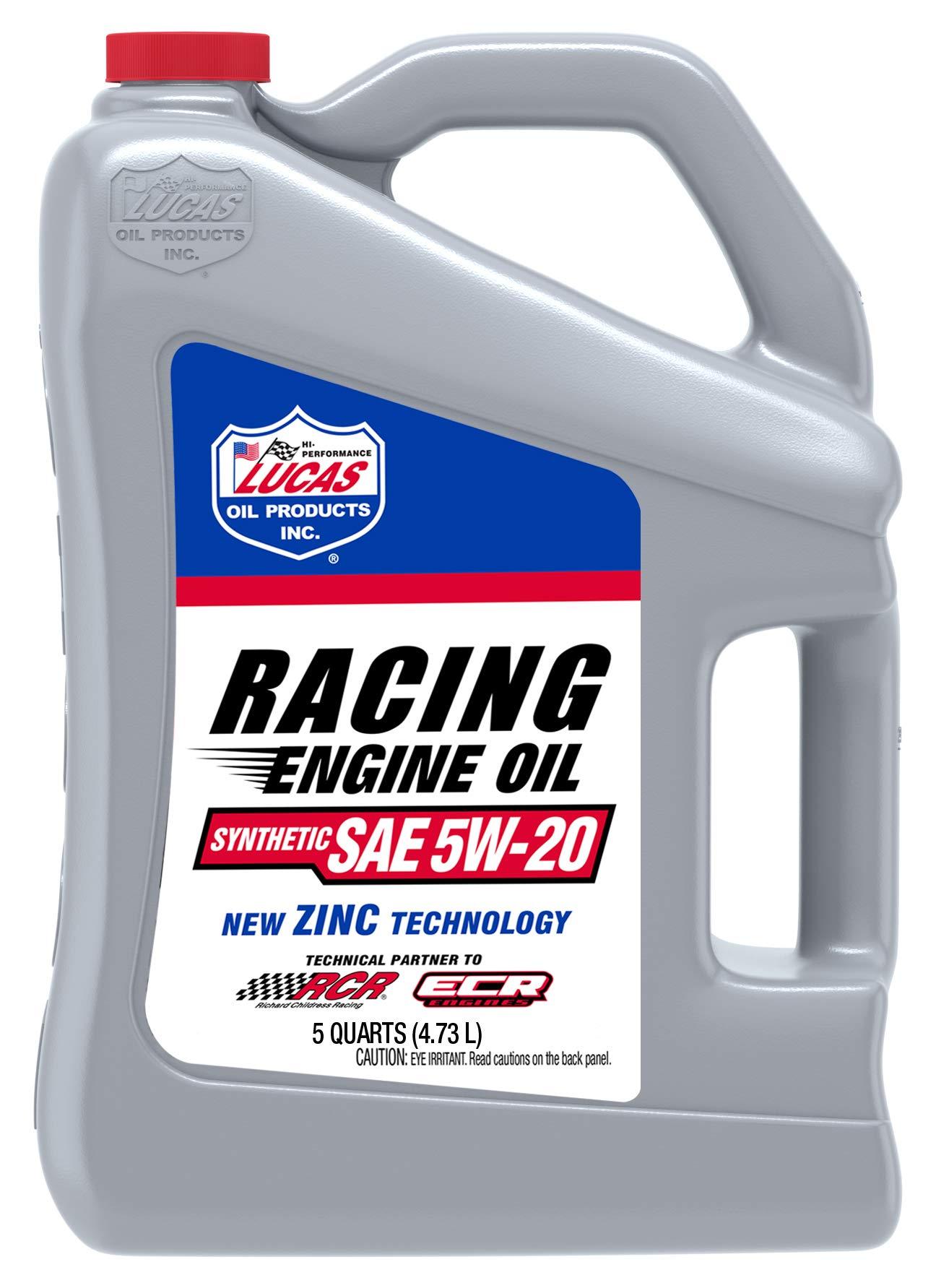 LUCAS OIL 10884 Synthetic SAE 5W-20 Racing Engine Oil 5 Quarts - High quality product image showing LUCAS OIL 10884 Synthetic SAE 5W-20 Racing Engine Oil 5 Quarts details and features