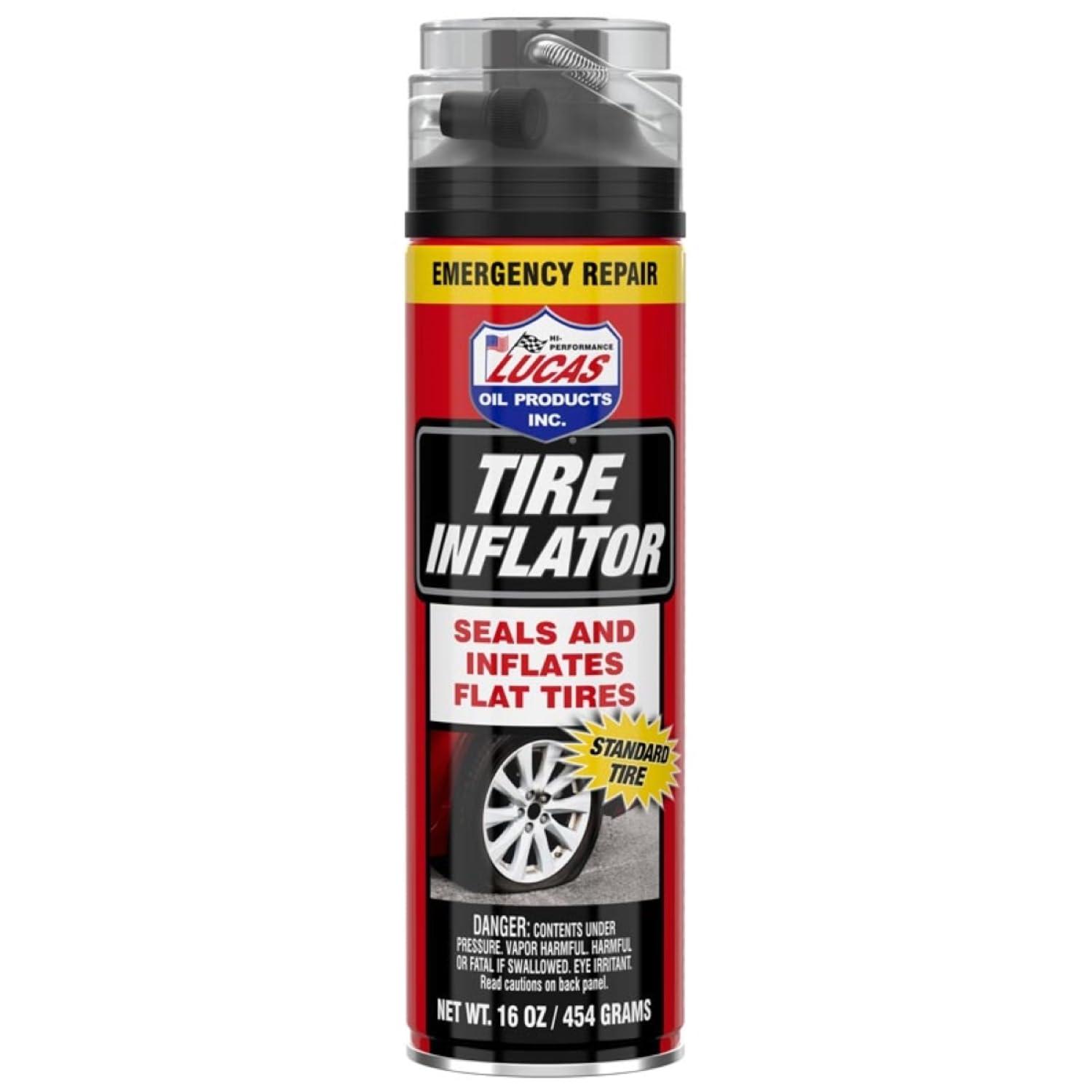 LUCAS OIL 11180 Tire Inflator - 16 Ounce - High quality product image showing LUCAS OIL 11180 Tire Inflator - 16 Ounce details and features