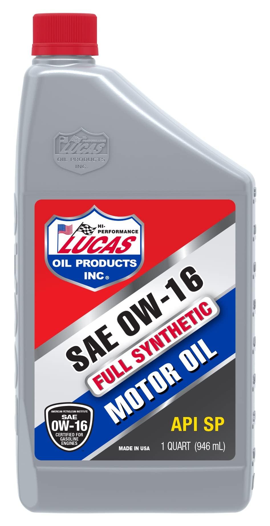 LUCAS OIL 11181 Synthetic SAE 0W-16 Motor Oil API SP 1 Quart - High quality product image showing LUCAS OIL 11181 Synthetic SAE 0W-16 Motor Oil API SP 1 Quart details and features