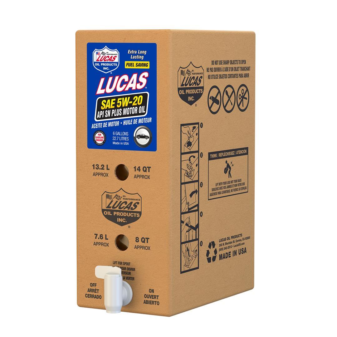 LUCAS OIL 18001 Conventional Oil; SAE 5W-20; 6 Gallon Bag In Box; Single - High quality product image showing LUCAS OIL 18001 Conventional Oil; SAE 5W-20; 6 Gallon Bag In Box; Single details and features