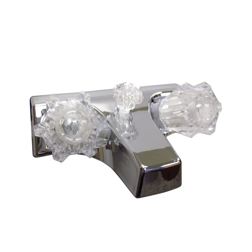 LASALLE BRISTOL 20351207 Utopia Chrome Finish 4 INCH Plastic Tub and Shower Diverter with Clear Handles - High quality product image showing LASALLE BRISTOL 20351207 Utopia Chrome Finish 4 INCH Plastic Tub and Shower Diverter with Clear Handles details and features