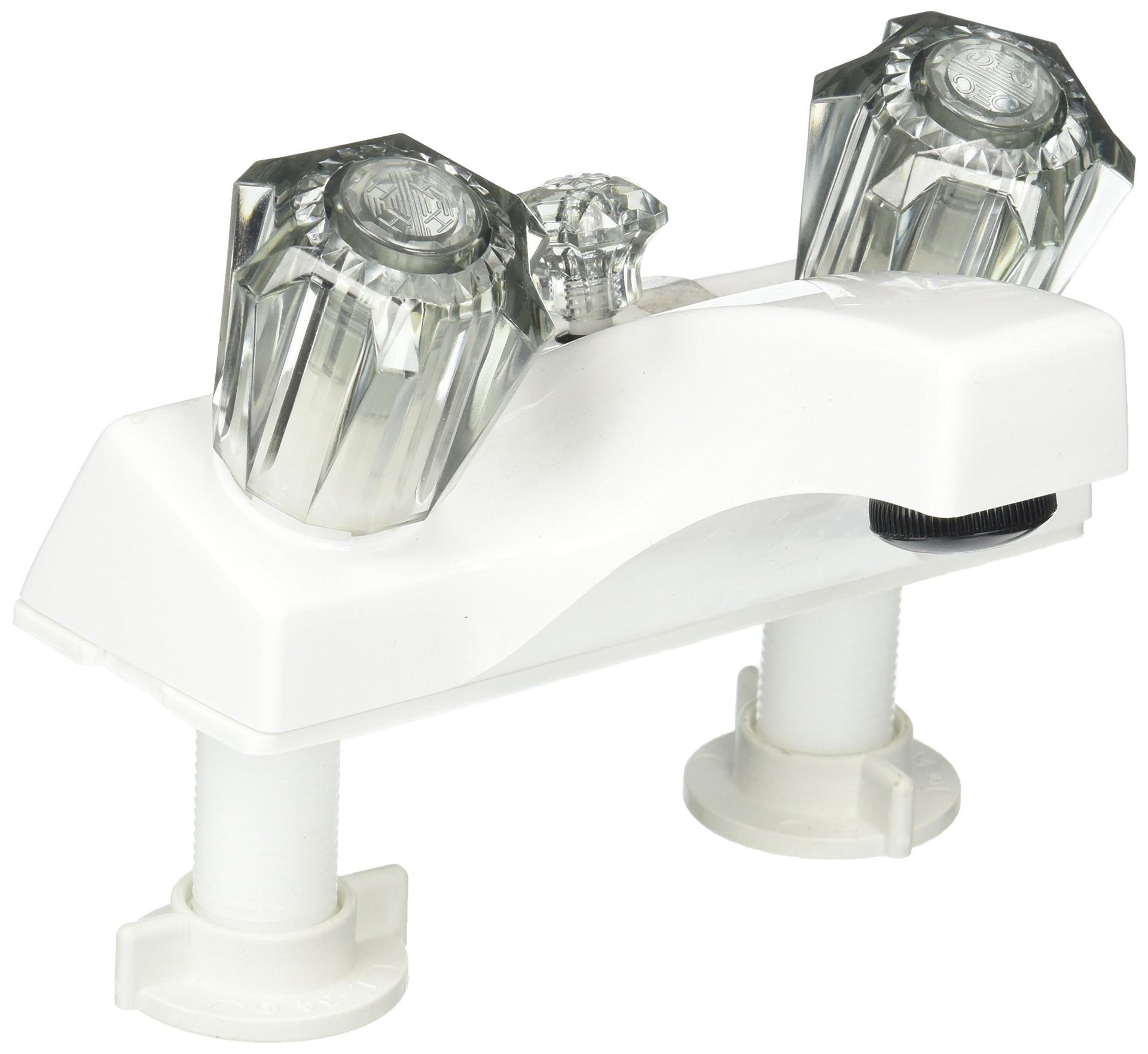 LASALLE BRISTOL 20373W21 Utopia White Center Smoke Handle Lavatory Faucet with Diverter - High quality product image showing LASALLE BRISTOL 20373W21 Utopia White Center Smoke Handle Lavatory Faucet with Diverter details and features