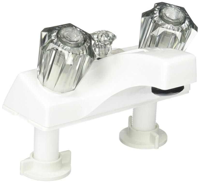 LASALLE BRISTOL 20373W21 Utopia White Center Smoke Handle Lavatory Faucet with Diverter