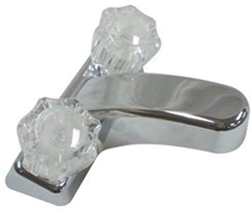 LASALLE BRISTOL 20377RW21 Utopia White 4 INCH Center Lavatory Faucet Without Diverter with Smoke Handles