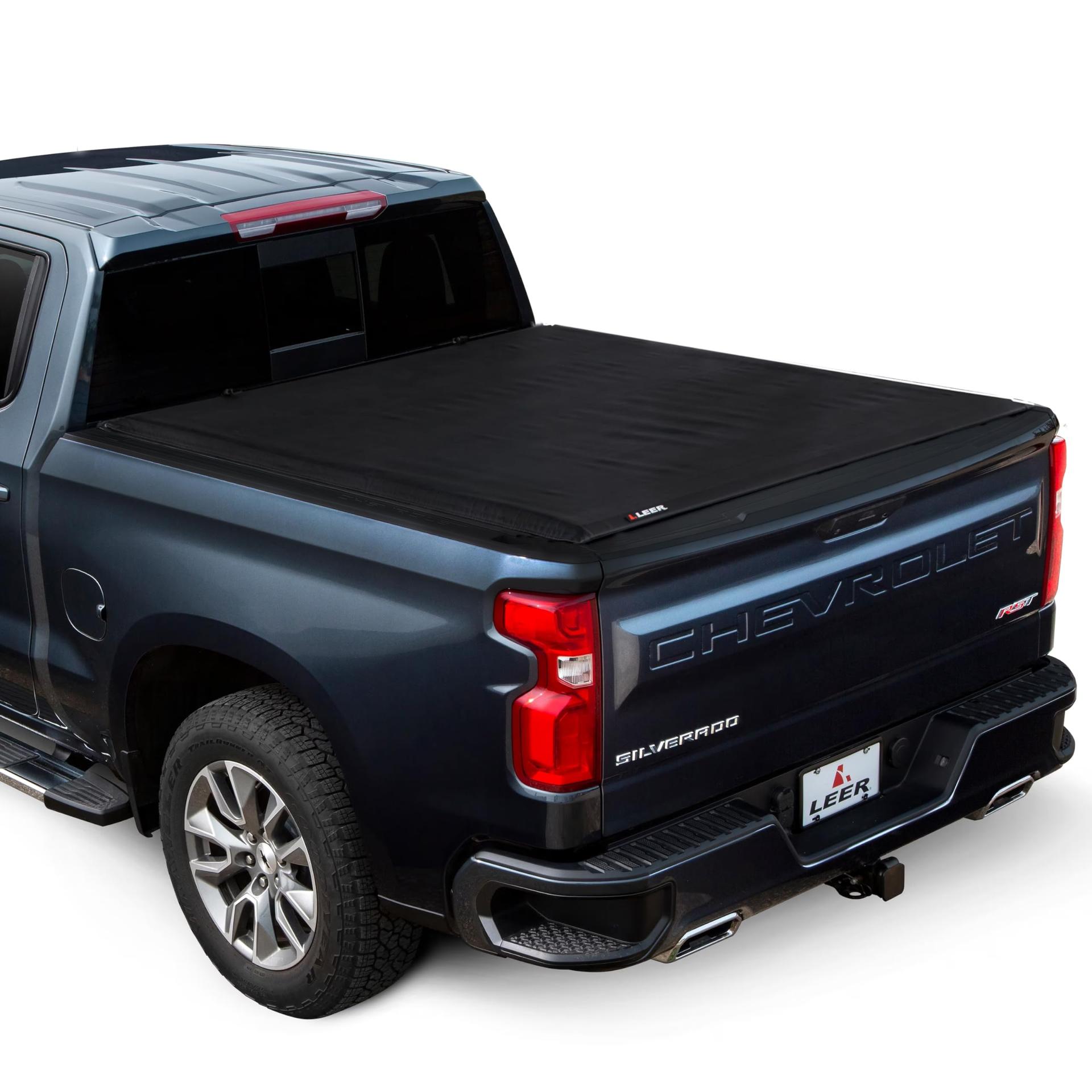 LEER 610170 SR250 Soft Rolling Truck Bed Tonneau Cover, Fits Chevy Silverado and GMC Sierra 1500/Sierra Limited, Years 2014-2018 and 2019, 66 INCH Truck Bed, Black - High quality product image showing LEER 610170 SR250 Soft Rolling Truck Bed Tonneau Cover, Fits Chevy Silverado and GMC Sierra 1500/Sierra Limited, Years 2014-2018 and 2019, 66 INCH Truck Bed, Black details and features