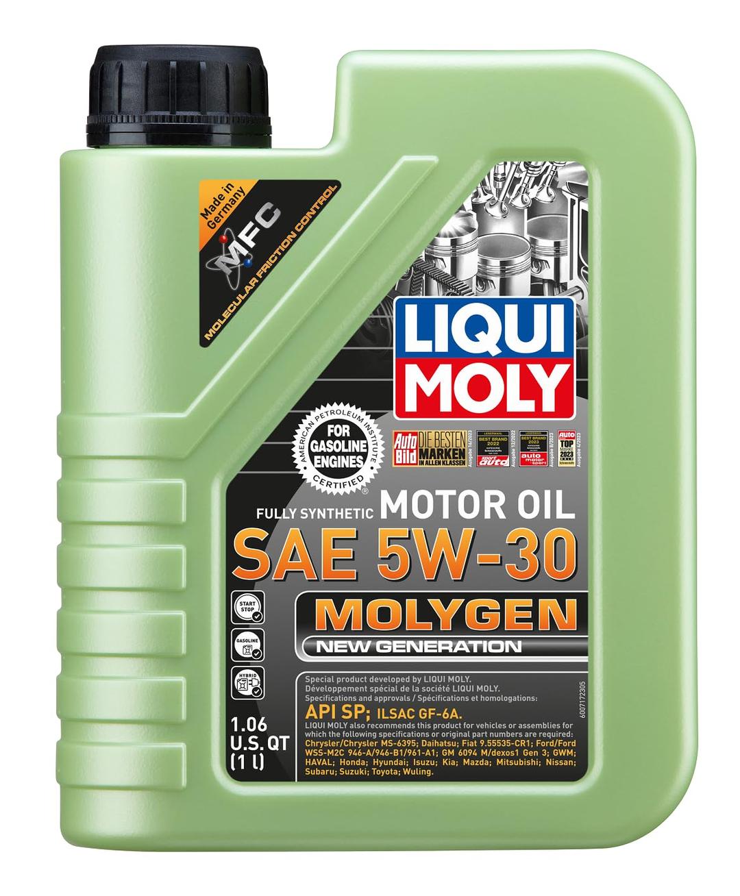 LIQUI MOLY 20226 Molygen New Generation 5W-30 Synthetic Motor Oil - 1 Liter - The Twister Group Tools product