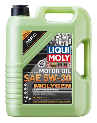 LIQUI MOLY 20228 MOLYGEN NEW GENERATION 5W-30, SAE 5W-30; Synthetic; 5 Liter Jug; Single