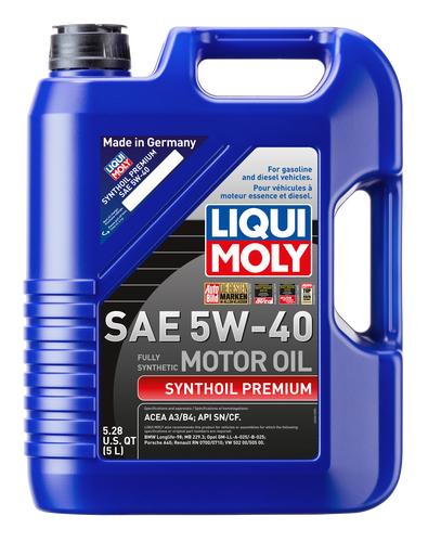 LIQUI MOLY 2041 SYNTHOIL PREMIUM SAE 5W-40, SAE 5W-40; Synthetic; 5 Liter Jug; Single