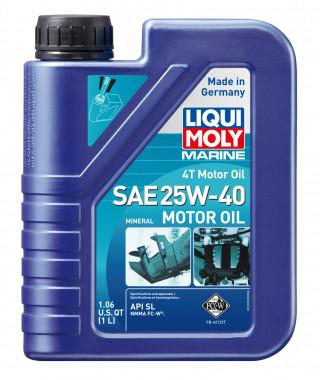 LIQUI MOLY 20546 Oil; Marine 4T; SAE 25W-40; 1 Liter Bottle; Single - High quality product image showing LIQUI MOLY 20546 Oil; Marine 4T; SAE 25W-40; 1 Liter Bottle; Single details and features