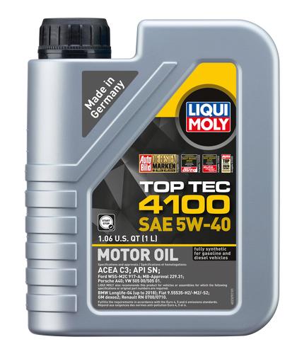 LIQUI MOLY 2329 5W-40 Top Tec 4100 Motor Oil, 1 L - The Twister Group Tools product