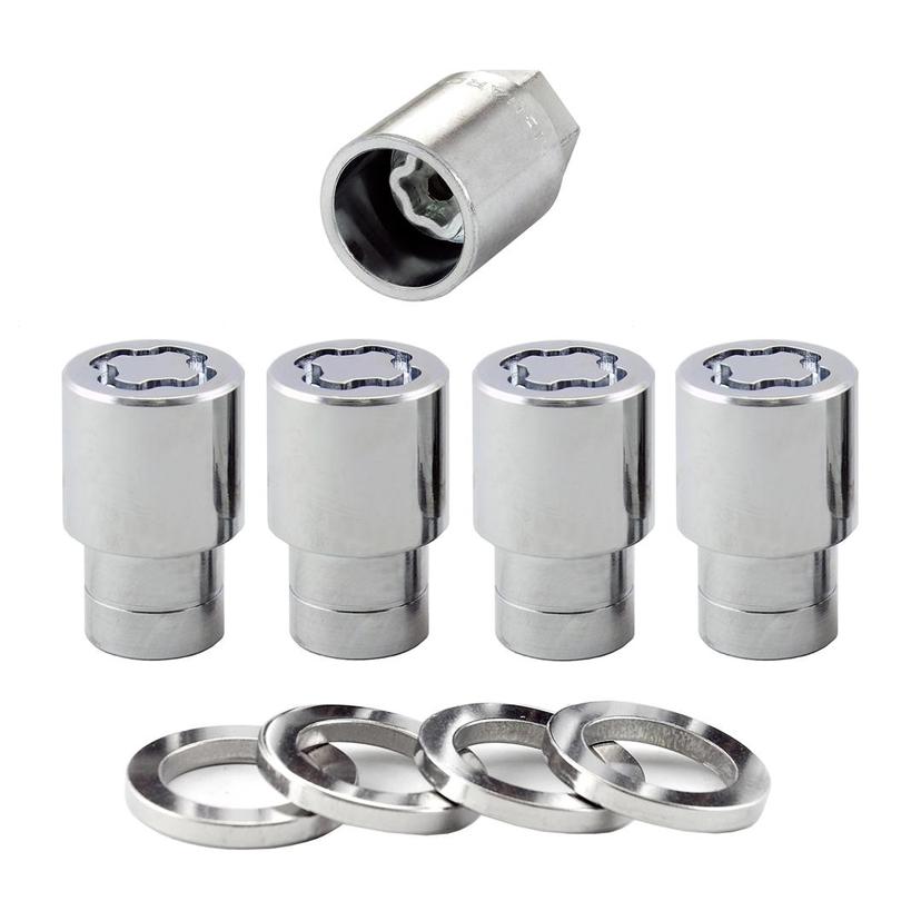 MCGARD 21156 Chrome Regular Shank Wheel Locks (M12 x 1.5 Thread Size) - Set of 4